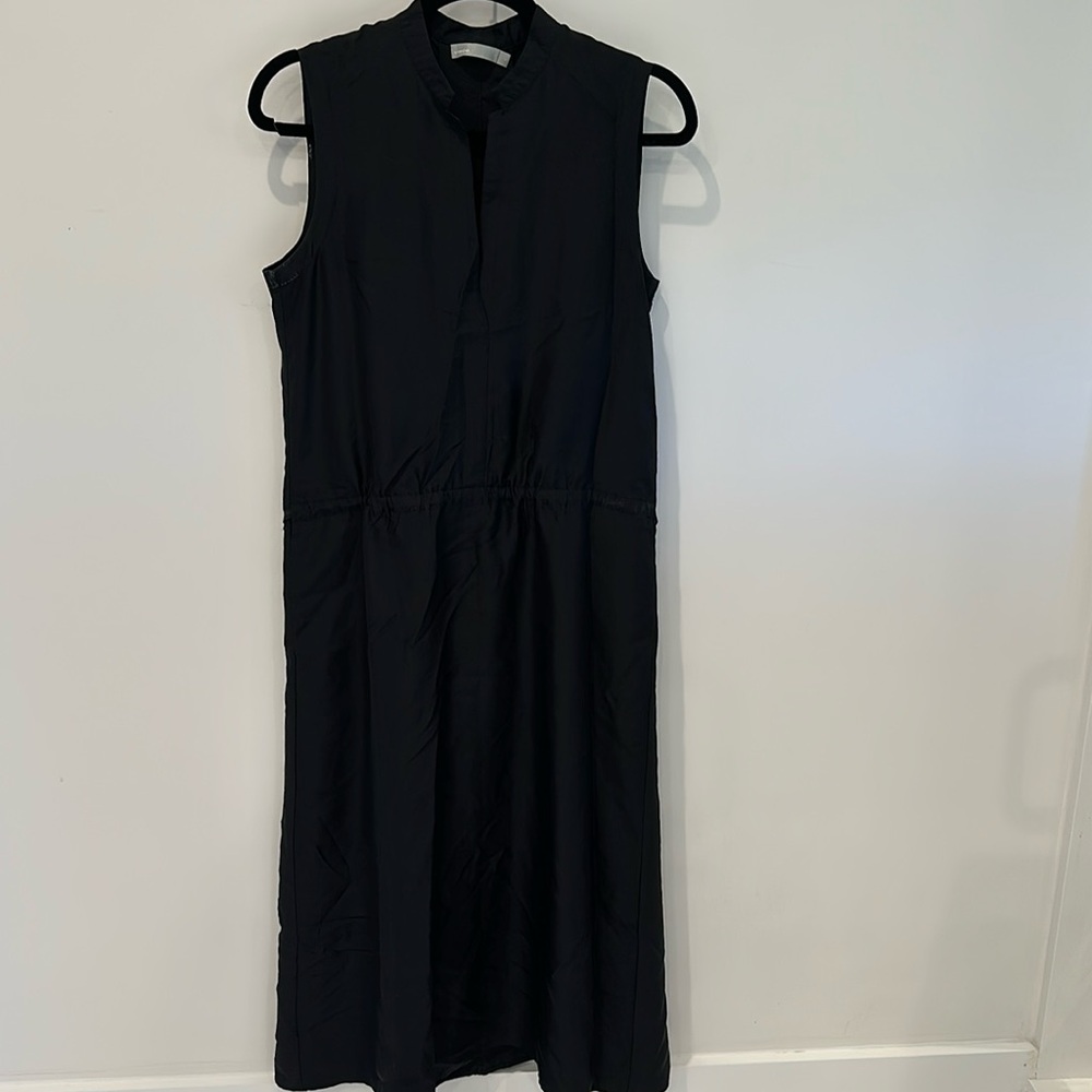 Black tie waste dress by Vince. Size S